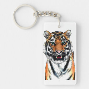 Tiger-pen-ink Key Ring