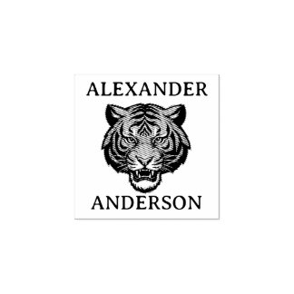 Tiger Personalise Rubber Stamp