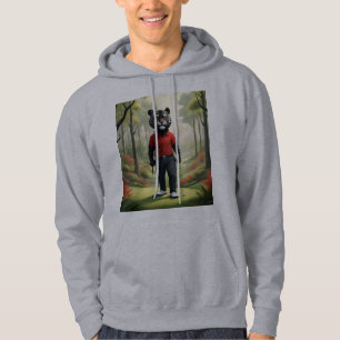 Tiger Playing Golf In The Woods, Hoodie