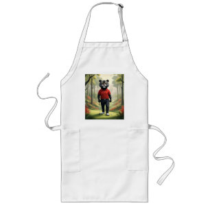 Tiger Playing Golf In The Woods, Long Apron