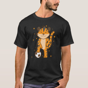 Tiger playing Soccer big Cat T-Shirt