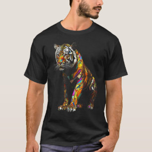 Tiger Polygon Colourful Animal Tiger T-Shirt