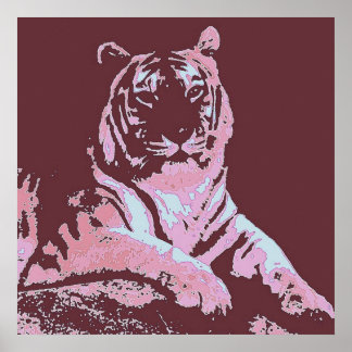 Tiger Pop Art Poster