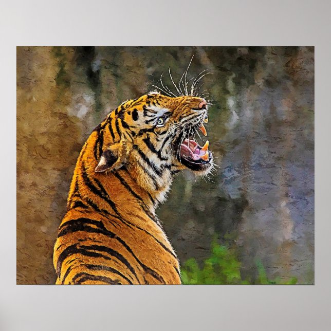 Tiger pop art wall for decorate. poster (Front)