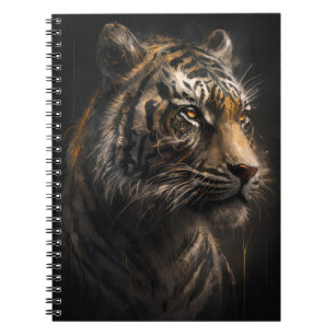 Tiger Portrait Animal Nature Wildlife Painting Art Notebook