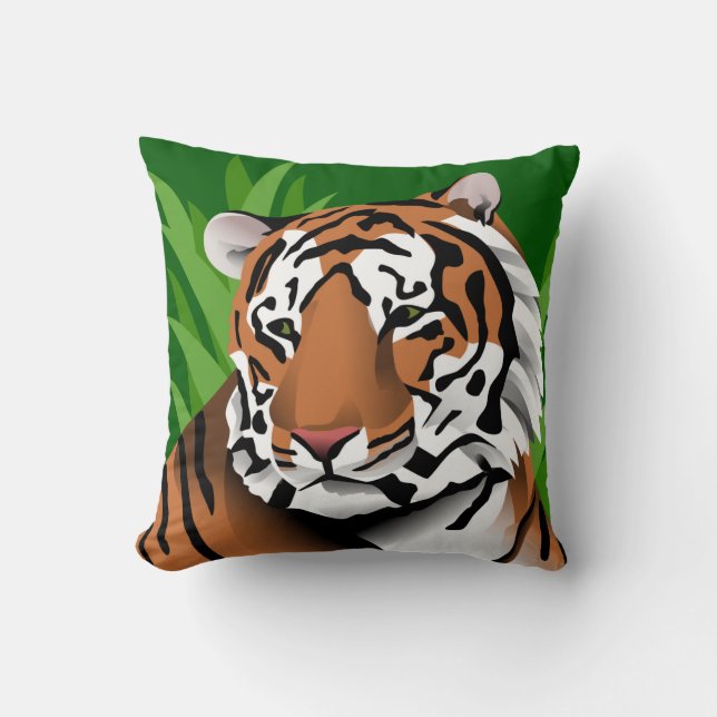 Tiger Portrait Cushion (Front)