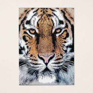 Tiger Portrait in Graphic Press Style