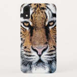 Tiger Portrait in Graphic Press Style Case-Mate iPhone Case<br><div class="desc">A bold colourful wild Tiger face Portrait in Graphic Press Style design. Message</div>