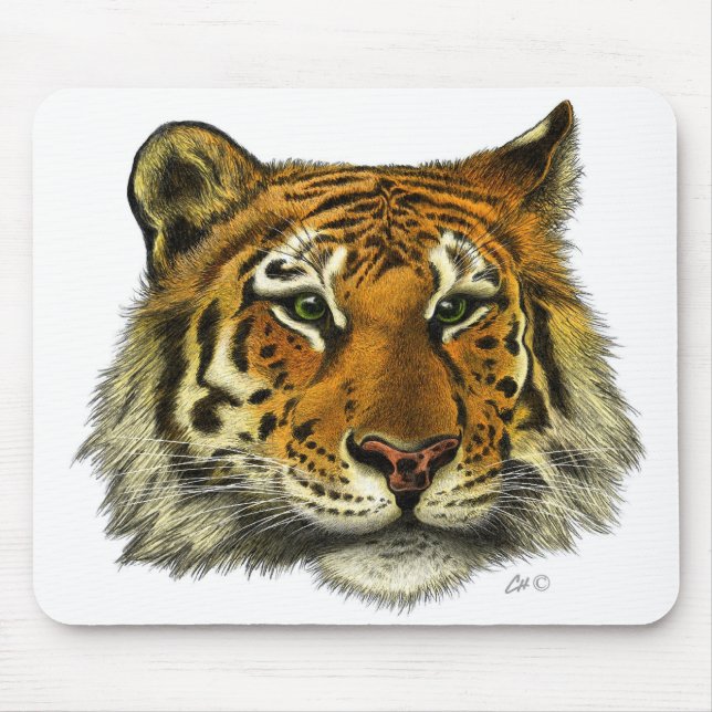 Tiger Portrait Mouse Pad (Front)
