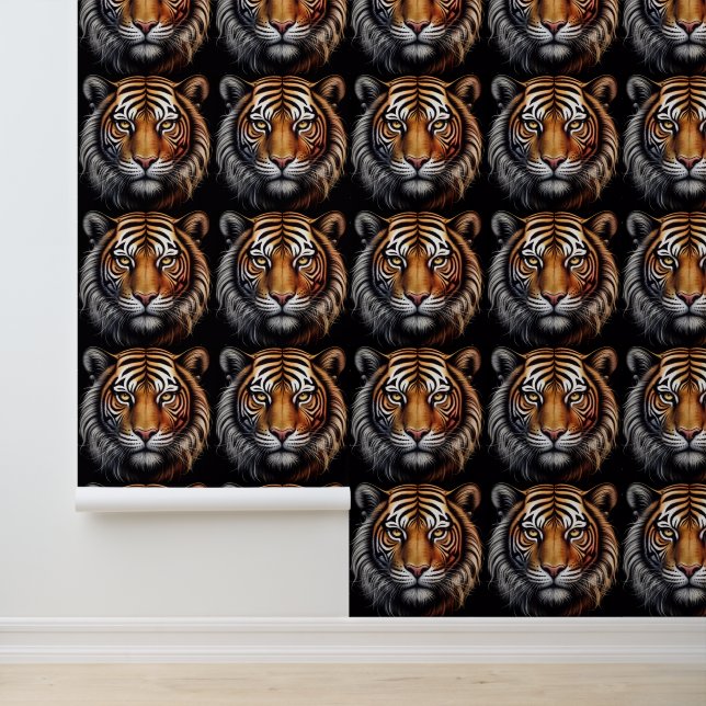 Tiger portrait on black wallpaper (Application)