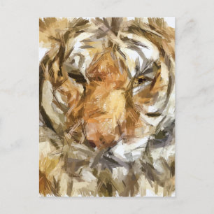 Tiger portrait postcard