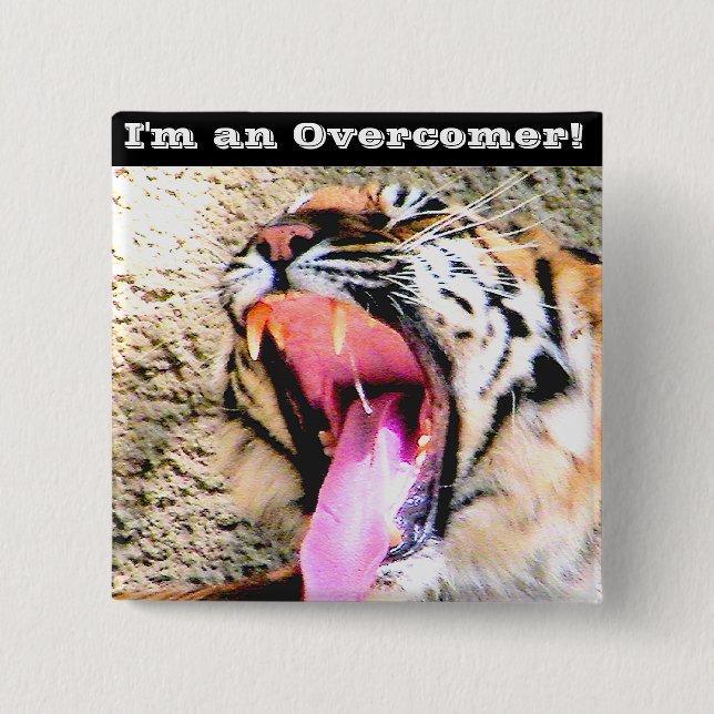 Tiger power_ 15 cm square badge (Front)