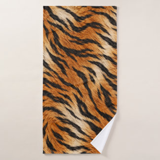 Tiger Print Bath Towel | Wild Animal Bathroom Deco