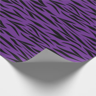 Tiger Print for Graduation Gifts Purple Seamless Wrapping Paper