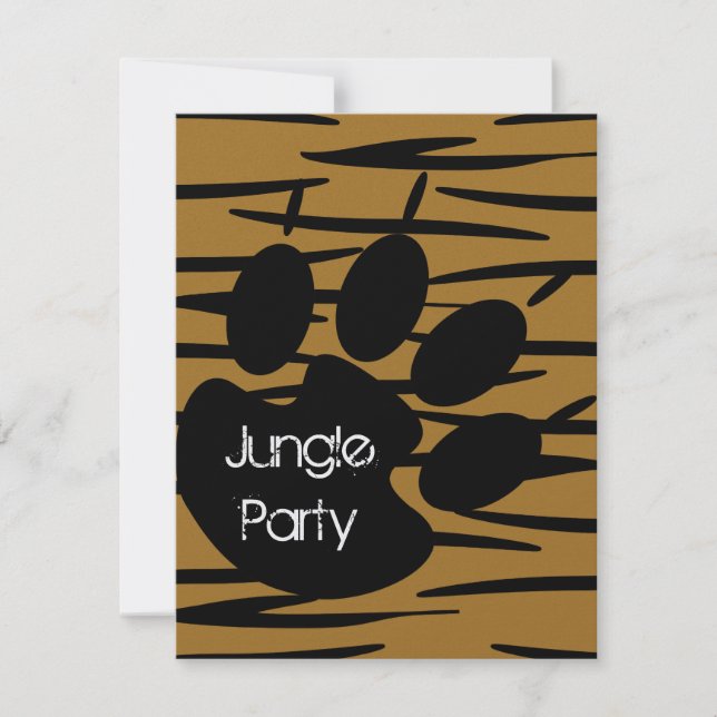 Tiger Print Invitations (Front)