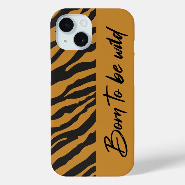 Tiger print iPhone Case Animal Pattern Cover (Back)
