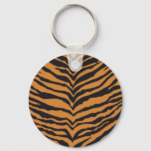Tiger Print Key Ring