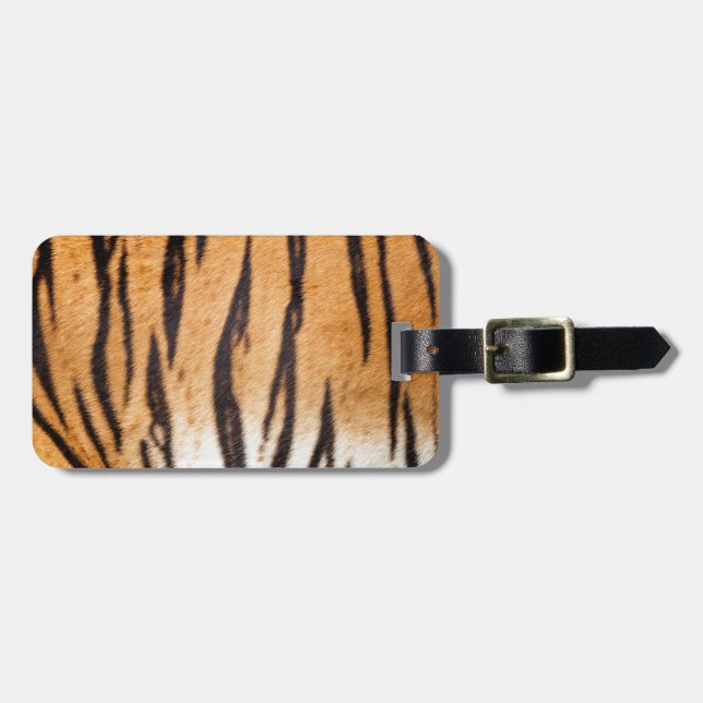 Tiger Print Luggage Tag (Front Horizontal)