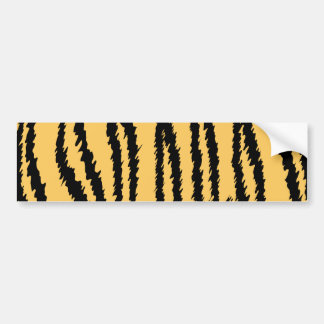 Tiger Print Pattern. Orange and Black. Bumper Sticker