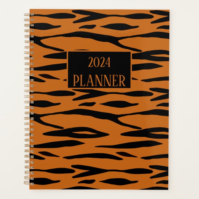 Tiger Print Pattern Planner (Front)