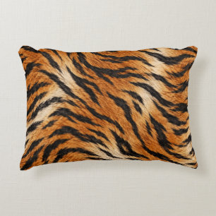 Tiger Print Pillow Wild Animal Bedding