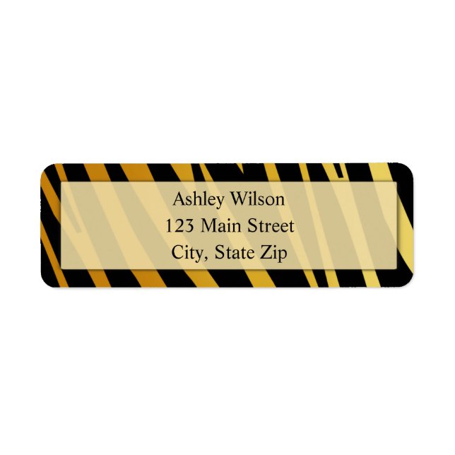 Tiger Print Return Address Labels (Front)