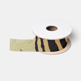 Tiger Print Satin Ribbon