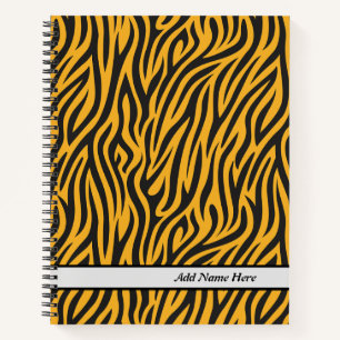 Tiger Print Spiral Notebook
