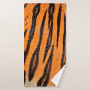 Tiger print texture bath towel