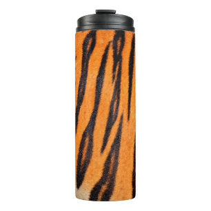 Tiger print texture thermal tumbler