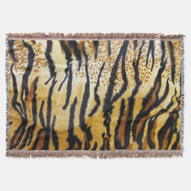 TIGER PRINT THROW BLANKET (Front)