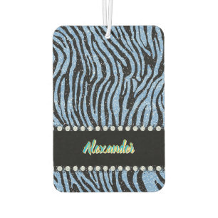 Tiger-print with monogram car air freshener