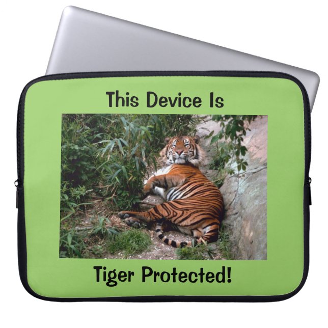 Tiger Protected Laptop Sleeve (Front)