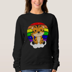 Tiger Rainbow Glitter Kawaii Tigers Sweatshirt