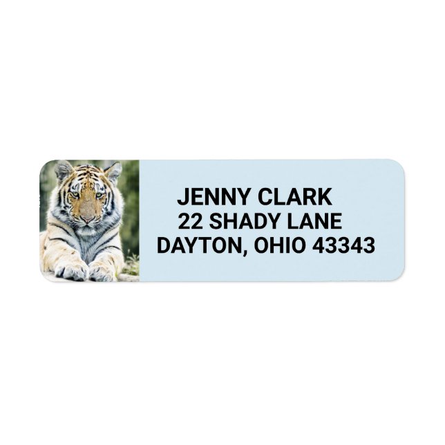 TIGER RETURN ADDRESS LABELS (Front)