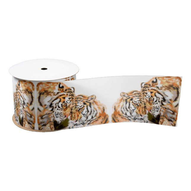 Tiger Ribbon Couple Gift Satin Ribbon (Spool)