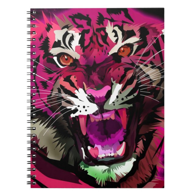 Tiger Roar - Pink Notebook (Front)