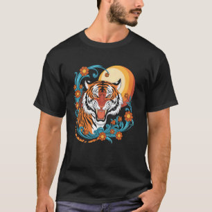 Tiger Roaring Cat Lunar New Year Zodiac Animal Ora T-Shirt