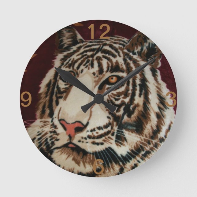 Tiger Round Clock (Front)