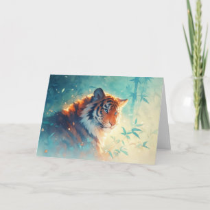 Tiger’s Serenity in the Morning Glow Card