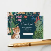 Tiger Safari Baby Shower Diaper Raffle Enclosure