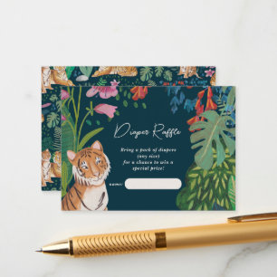 Tiger Safari Baby Shower Diaper Raffle Enclosure Card