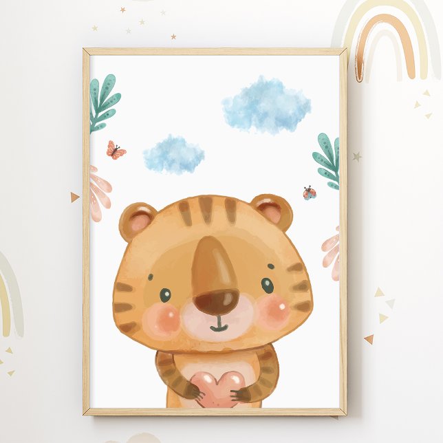 Tiger Safari Nursery Poster Kids Room Print (Creator Uploaded)