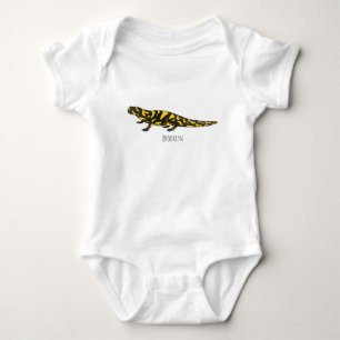 Tiger salamander cartoon illustration baby bodysuit