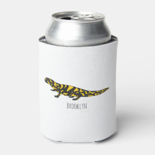Tiger salamander cartoon illustration can cooler
