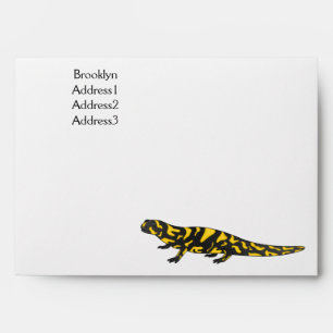 Tiger salamander cartoon illustration  envelope