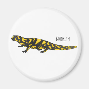 Tiger salamander cartoon illustration  magnet
