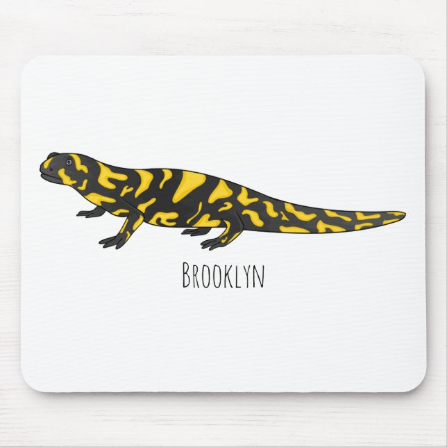 Tiger salamander cartoon illustration mouse pad (Front)