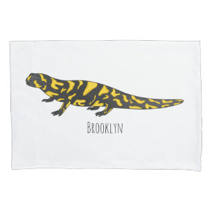 Tiger salamander cartoon illustration pillowcase