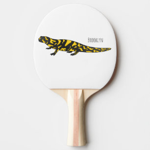 Tiger salamander cartoon illustration  ping pong paddle